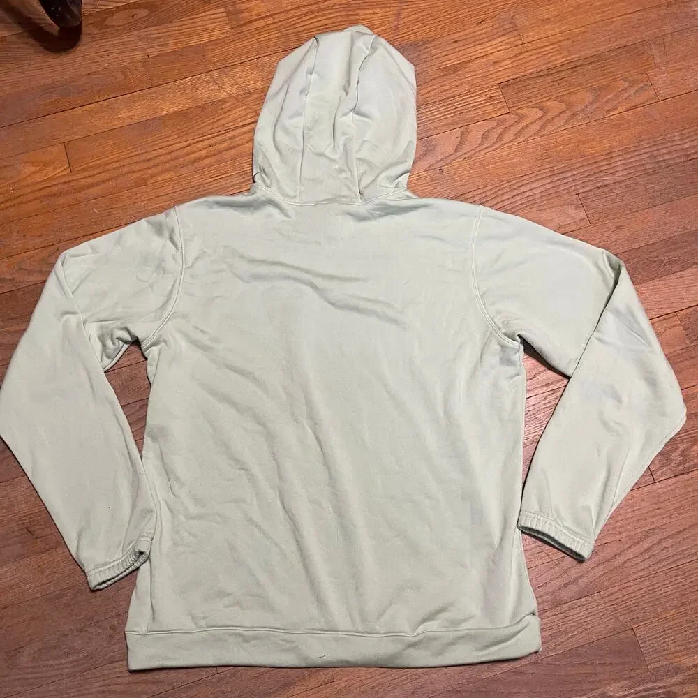 Columbia Hiking Hooded Fleece Lined Pullover Mens L Green Omni-Wick Outdoor